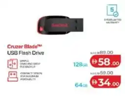 Lulu Hypermarket Cruzer blade™ usb flash drive offer