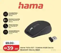 Lulu Hypermarket Hama "WM-450 2 7 Buttons Multi-Device Bluetooth Mouse, Black offer