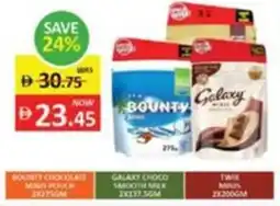 Al Madina Bounty chocolate, galacy choco, twix minis offer