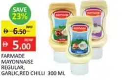 Al Madina Farmade mayonnaise regular, garlic,red chilli offer