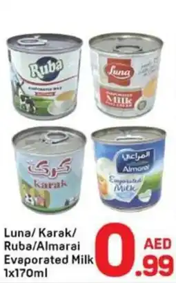 Day To Day Luna/Karak/ Ruba/Almarai Evaporated Milk offer
