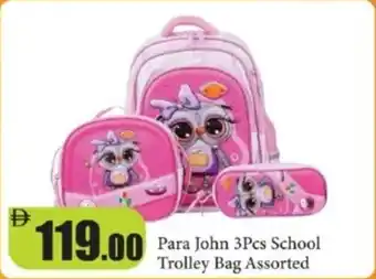Para John School Trolley Bag