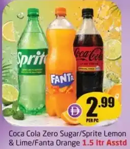 Delta Centre Coca cola zero sugar/sprite lemon & lime/fanta orange asstd offer