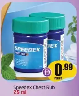 Delta Centre Speedex chest rub offer