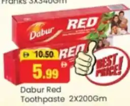Al Madina Hypermarket Dabur red toothpaste offer