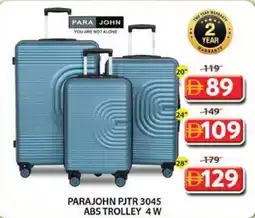 Grand Mall Sharjah Parajohn pjtr 3045 abs trolley 4 w offer