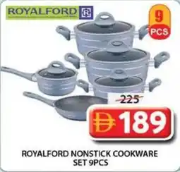 Grand Mall Sharjah Royalford nonstick cookware set 9pcs offer