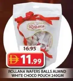 Grand Mall Sharjah Rollana wafers balls almnd white choco pouch offer