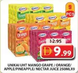 Grand Mall Sharjah Unikai uht mango grape / orange/ apple/pineapple/nectar juice offer