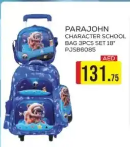 Emirates Co-op Parajohn character school bag 3pcs set 18" pjsb6085 offer