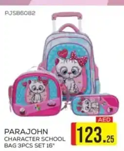 Emirates Co-op Parajohn character school bag 3pcs set 16" offer