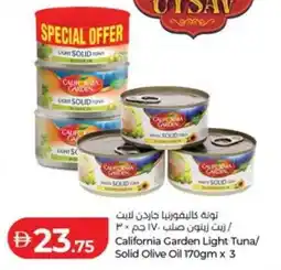 Lulu Hypermarket California Garden Light Tuna/ Solid Olive Oil offer