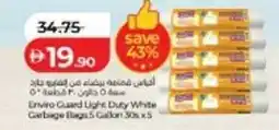 Lulu Hypermarket Enviro Guard Light Duty White Garbage Bags offer