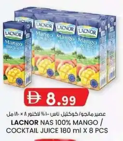 KM Trading Lacnor nas 100% mango / cocktail juice offer