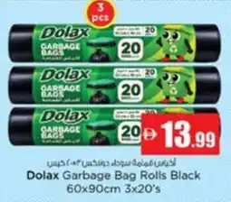 Nesto Dolax Garbage Bag Rolls Black 3x20's offer