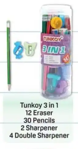 Day To Day Tunkoy 3 in 1 12 Eraser 30 Pencils 2 Sharpener 4 Double Sharpener offer