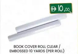 KM Trading Book cover roll clear embossed 10 yards per roll offer
