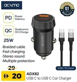 Nesto ADX82 USB C to USB C Car Charger offer