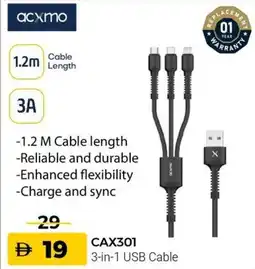 Nesto CAX301 3-in-1 USB Cable offer