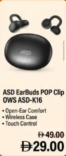 Nesto ASD EarBuds POP Clip OWS ASD-K16 offer