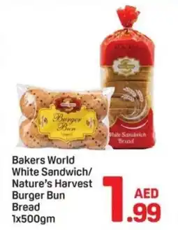 Day To Day Bakers World White Sandwich/ Nature's Harvest Burger Bun Bread offer