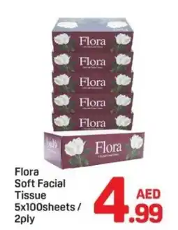 Day To Day Flora Soft Facial Tissue 5x100sheets/ 2ply offer