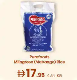 West Zone Supermarket Purefoods MilagrosaPurefoods Milagrosa (Mabango) Rice Mabango Rice offer