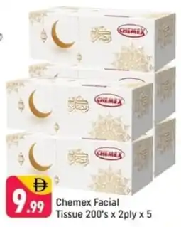 Shaklan Chemex Facial Tissue 200's x 2ply x 5 offer