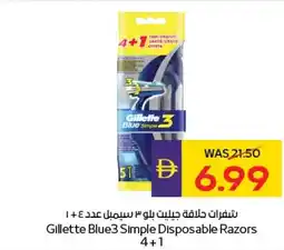 Abu Dhabi Coop Gillette Blue3 Simple Disposable Razors offer