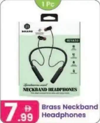 Brass neckband headphones