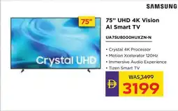 Abu Dhabi Coop Samsung UHD 4K Vision Al Smart TV UA75U8000HUXZN-N offer