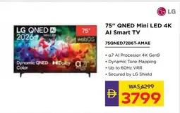 Abu Dhabi Coop LG QNED Mini LED 4K Al Smart TV 75QNED72B6T-AMAE offer
