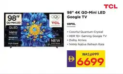 Abu Dhabi Coop TCL 98 4K QD-Mini LED Google TV 98P8L offer