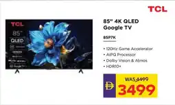 Abu Dhabi Coop TCL 4K QLED Google TV 85P7K offer