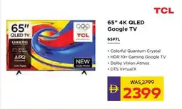 Abu Dhabi Coop TCL 4K QLED Google TV 65P7L offer