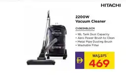 Abu Dhabi Coop Hitachi 2200W Vacuum Cleaner CV965NBLGCM offer