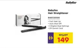 Abu Dhabi Coop Babyliss Hair Straightener BABST250SDE offer