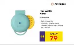 Abu Dhabi Coop Nutricook Mini Waffle Maker NC-WM100B offer