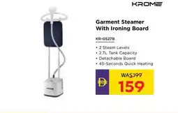 Abu Dhabi Coop Krome Garment Steamer With Ironing Board KR-GS27B offer