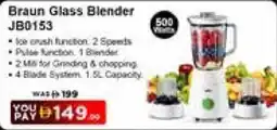 Abu Dhabi Coop Braun Glass Blender JB0153 offer