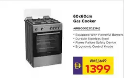Abu Dhabi Coop Gas Cooker ARR6GGG23125XME offer