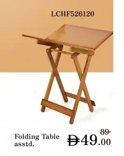 Nesto Folding Table asstd LCHF526120 offer