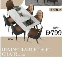 Nesto Dining table 1+ 6 chair asstd offer