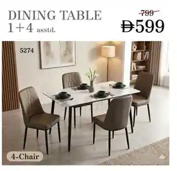 Nesto Dining table 1+4 asstd offer