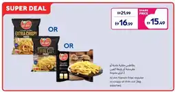 Carrefour Al Ain french fries regular or crispy or thin cut assorted offer