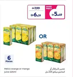 Carrefour Melco orange or mango juice offer