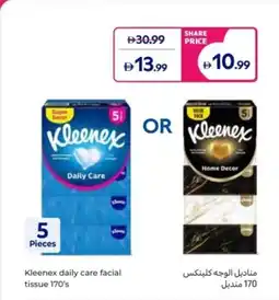 Carrefour Kleenex daily care facial tissue offer