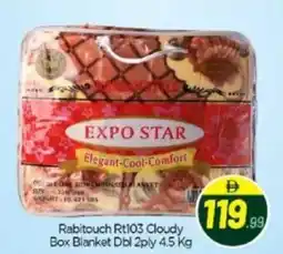 Bigmart Rabitouch RT103 Cloudy Box Blanket Dbl 2ply offer