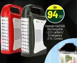 Bigmart Geepas Ge5566 Rechargable LED Lantern Emergency Combo offer