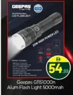 Bigmart Geepas Gf151000n Alum Flash Light offer